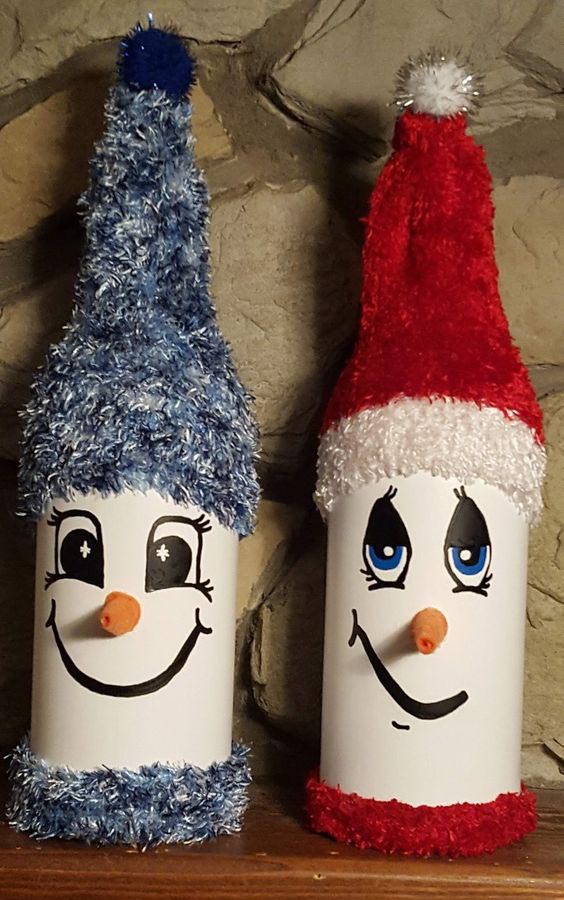 snowman spirit bottle Schneemann-Spirituosenflasche