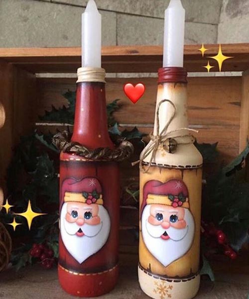 christmas spirit bottle decor Weihnachts-Spirituosen-Flaschen-Dekor