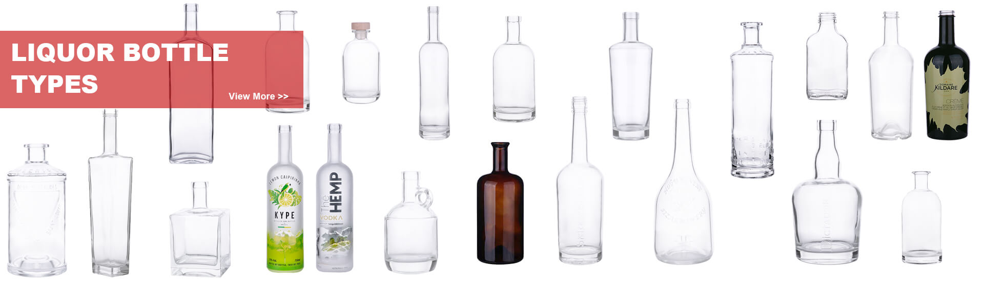 Spirituosenflaschen im Großhandel