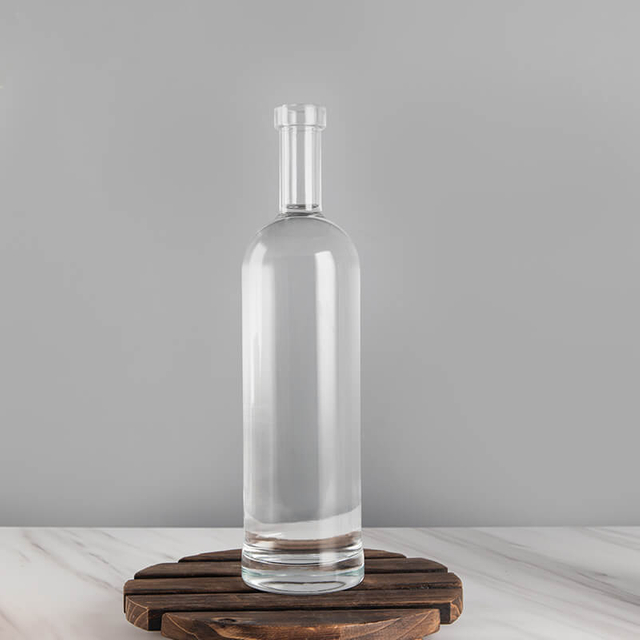 Weiß schwarz hohe, schlanke runde 750 ml Spirituosenglasflaschen