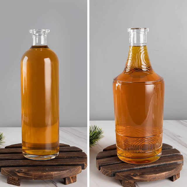 Quadratische Runde 50cl 75cl 1L Vodka -Glasflaschen zum Verkauf