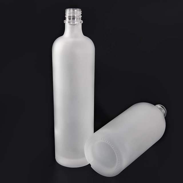 Schraube Kork Finish Frosting Round Spirituosen Glasflaschen