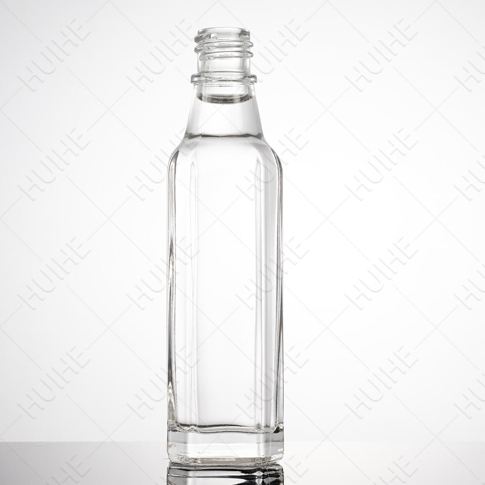 Kanten Design quadratische Miniatur-Schnapsflasche (7)