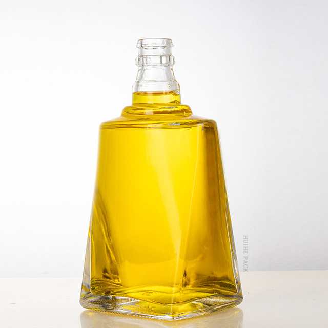 Quadratische Boden- und Runde Schulterglasflasche Flasche