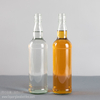 Großhandel 720 ml runde transparente Flintglas-Scotch-Whisky-Flasche
