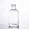 50 ml quadratische Schnapsflaschen aus transparentem Flintglas mit Alkohol