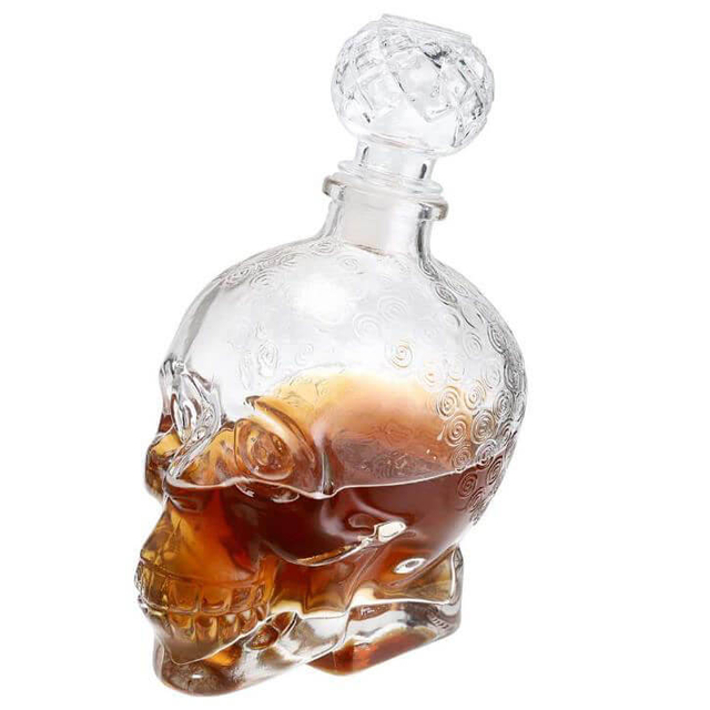 25oz Tequila Skull Glasflaschenbehälter