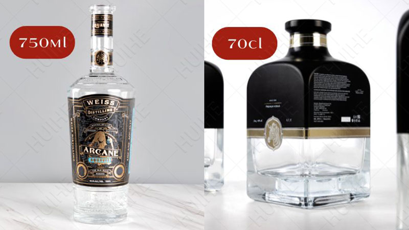 70 cl vs. 750 ml Spirituosenflaschengr&ouml;&szlig;en – Gro&szlig;handel