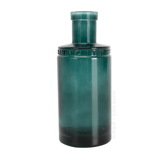 Teal Blue Logo Präge 375ml Glasgeistflasche