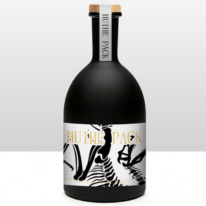 70 cl 75 cl botanische Glasflasche f&uuml;r Wodka, Rum, Gin, Tequila und Whiskey mit Carnette-Finish