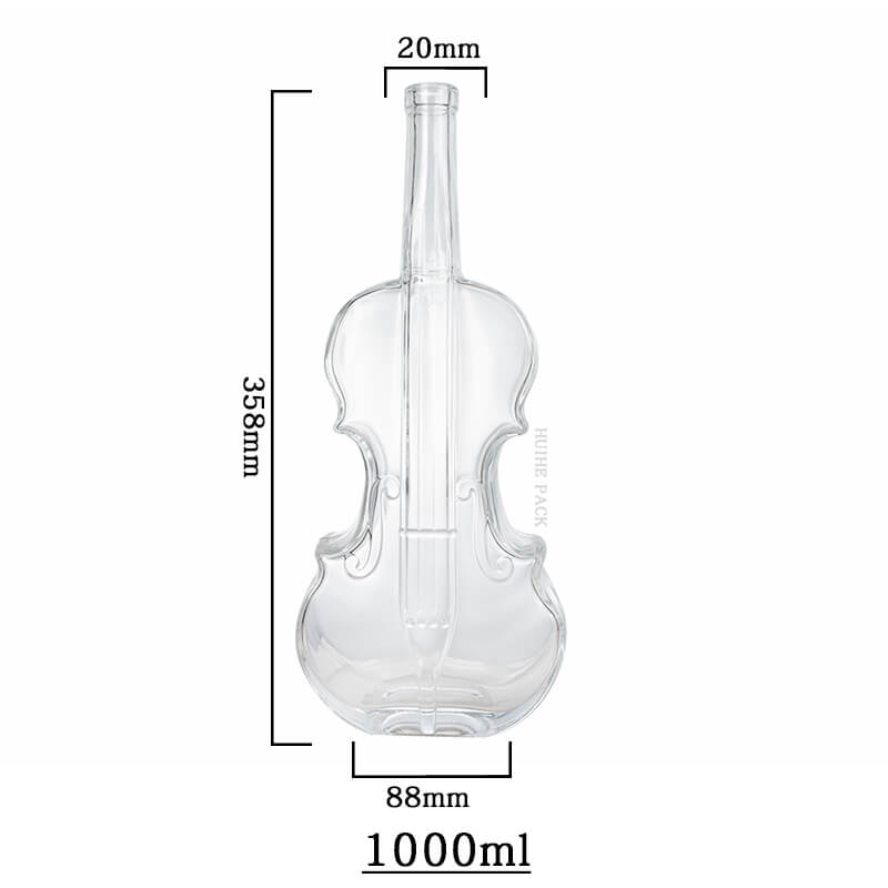 violin shaped liquor bottle 1 Geige geformte Schnapsflasche 1
