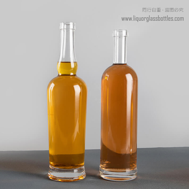 750 ml transparente Bar-Top-Kork-Finish-Likör-Spirituosen-Super-Extra-Flint-Glasflasche