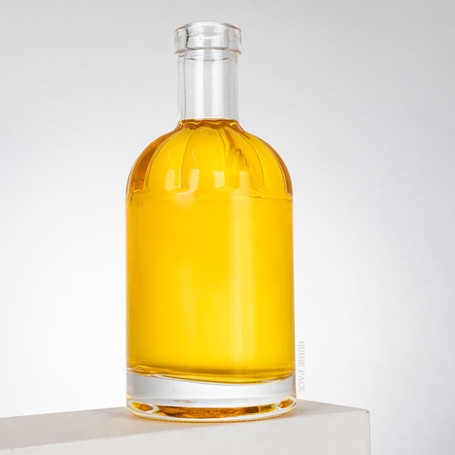 Knollenschulterzylinder 350 ml Clear Glass Spirituosenflasche