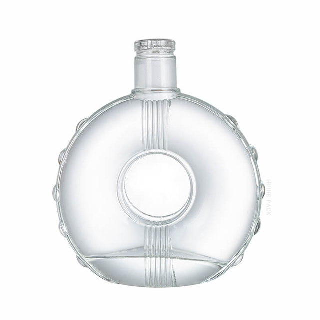 Rettungsbauer Form einzigartiges Design Clear Glass Spirituosenflasche
