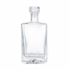 Snow Mountain Bottom Square Clear Glass Spirituosenflasche