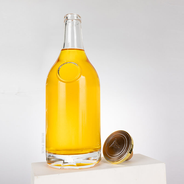 Abgerundete Knollenzylinderglasflaschenflasche Flasche