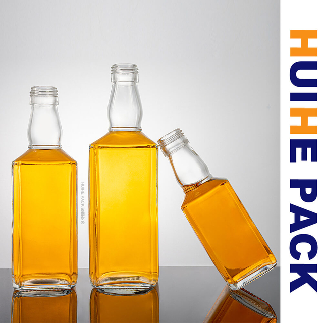 Ma&szlig;geschneiderte klassische Tennessee-Glas-Whisky-Flasche mit Schraubverschluss