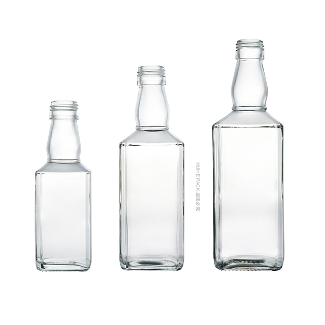 Ma&szlig;geschneiderte klassische Tennessee-Glas-Whisky-Flasche mit Schraubverschluss