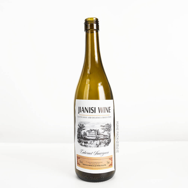 Weinflasche aus Rhone-Syrah-Glas mit tiefem Punt-Schraubverschluss