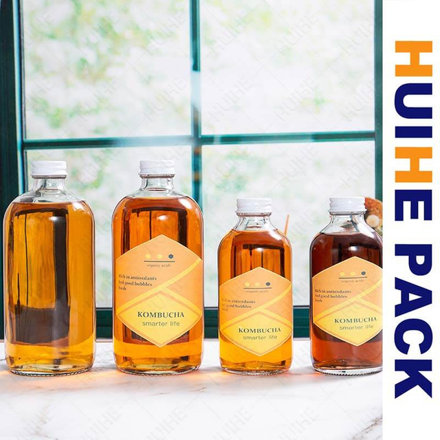 250 ml 500 ml Boston Kombucha Glastrinkflasche mit Schraubverschluss