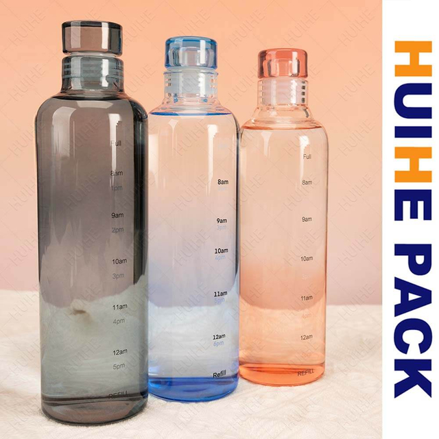 Wassertrinkflasche aus Borosilikatglas mit individuell bedrucktem Logo zum Verkauf