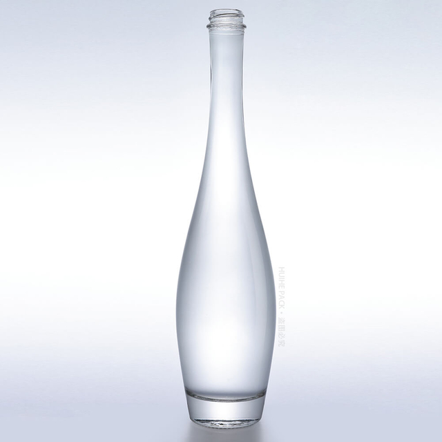 Hochwertige 450-ml-Mineralwasserflasche aus transparentem Glas 