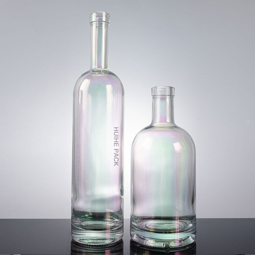 Schnapsflasche aus Glas mit holographischer Beschichtung (5)