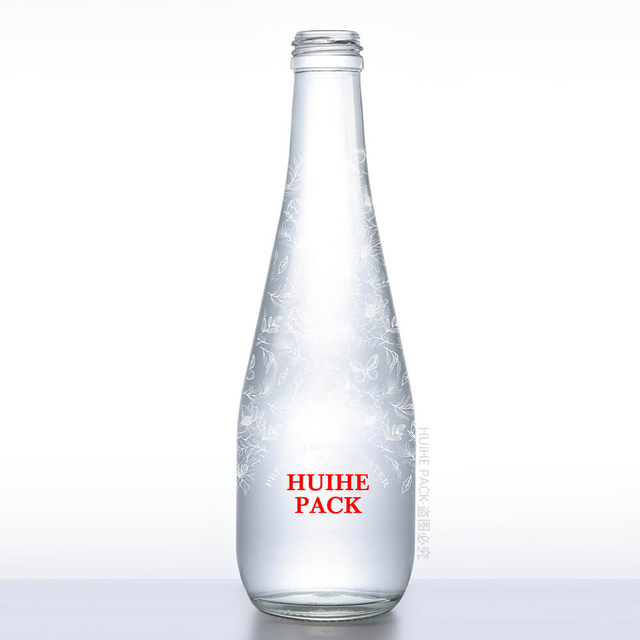 Große 330-ml-Wassertrinkflasche aus Glas mit Schraubdeckel, BPA-frei 