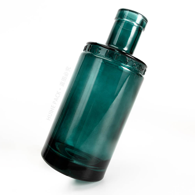 Teal Blue Logo Präge 375ml Glasgeistflasche