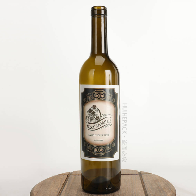 Longneck 75cl olivgrüne Bordolese-Medium-Rotweinglasflasche