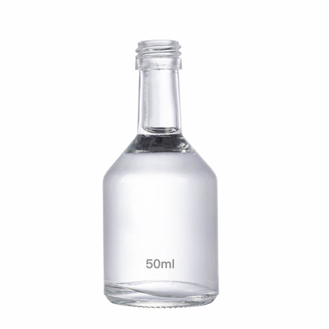 50 ml Lone Neck klares Flintglas, kleine Alkoholflaschen, Gro&szlig;packung
