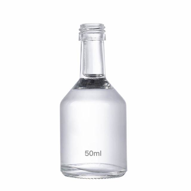 50 ml Lone Neck klares Flintglas, kleine Alkoholflaschen, Großpackung