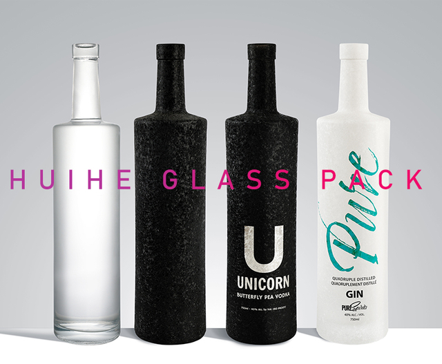 Maßgeschneiderte Ice-Crackle Gin- und Wodka-Flasche (750 ml)