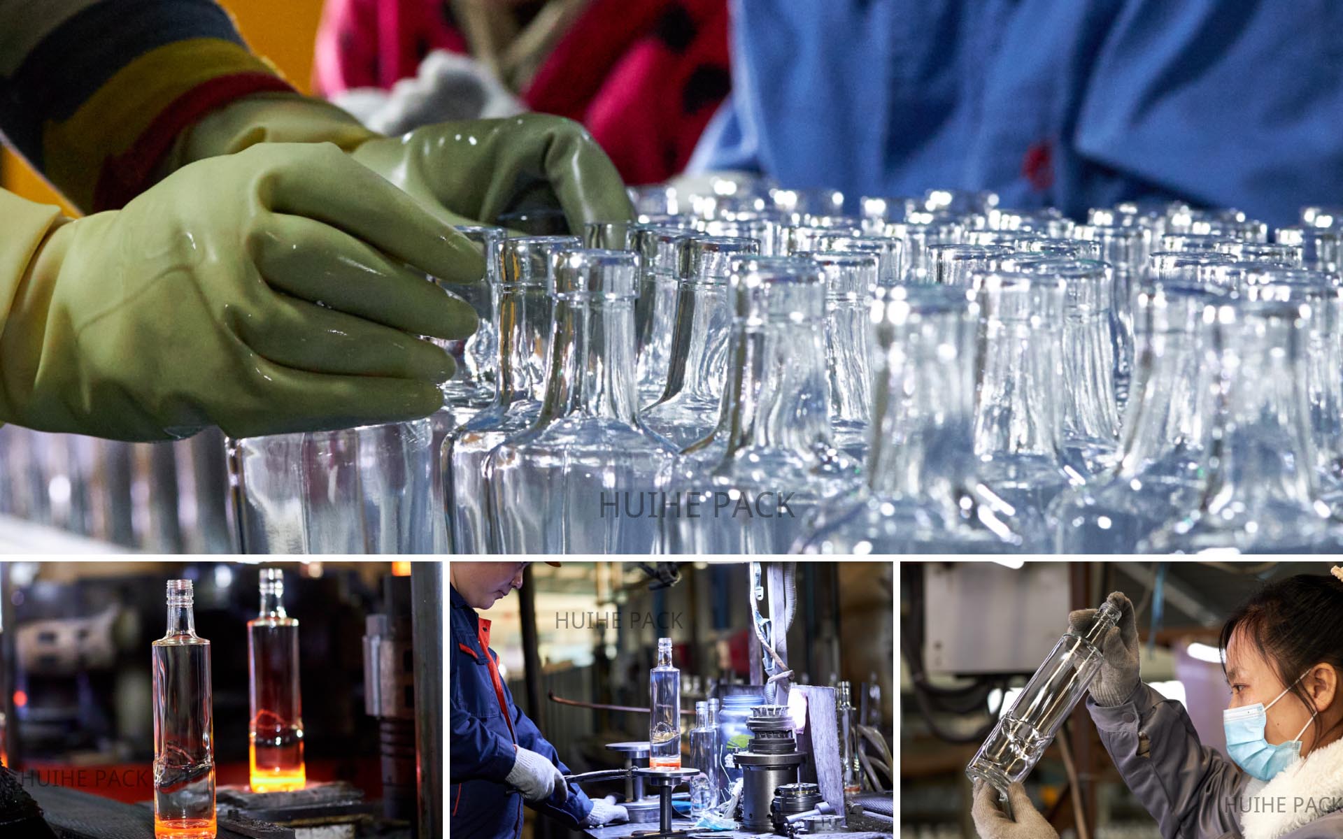 HUIHE liquor glass bottle Huihe Spirituosenglasflasche