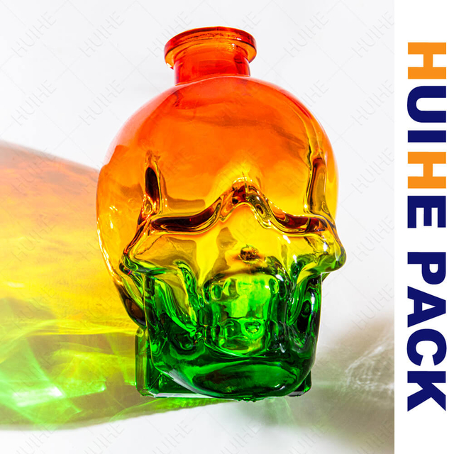 25oz Tequila Skull Glasflaschenbeh&auml;lter