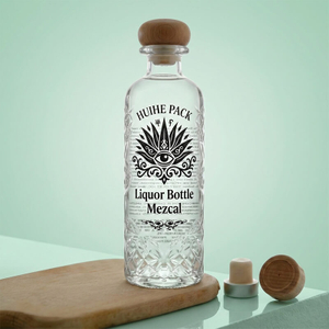 75cl runde Glasfl&uuml;ssigkeitsflasche mit Korkenstopper