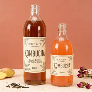 300 ml 500 ml Kombucha-Teeglasflasche mit Schraubverschluss