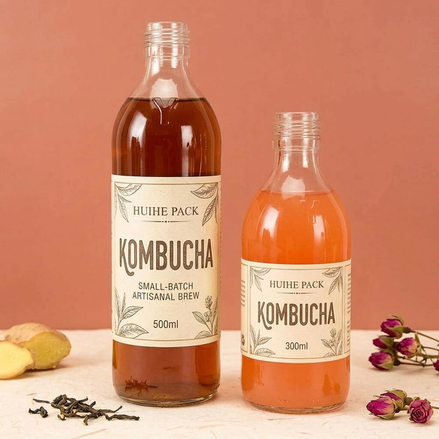 300 ml 500 ml Kombucha-Teeglasflasche mit Schraubverschluss