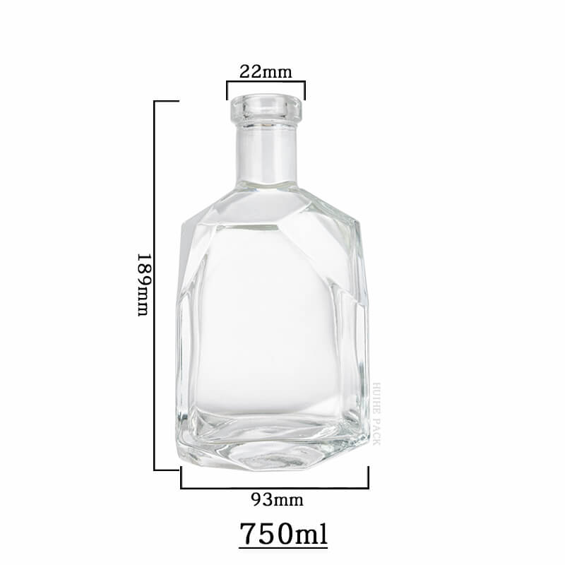 Winkelstruktur unregelm&auml;&szlig;ige Flaschenkapazit&auml;t von Spirituosen