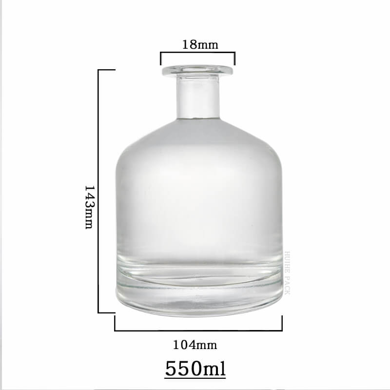 smooth bulbous shape liquor bottle-capacity glatte Knollenform-Alkohol-Flaschenkapazität