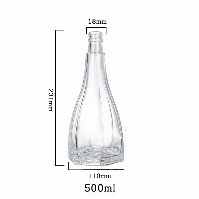 Streamlined Tapered Liquor Bottle-capacity Stromlinienförmige, verjüngende Flaschenkapazität von Spirituosen