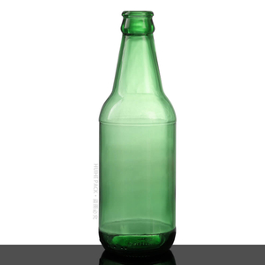 Smaragdgrüne 330-ml-Apfelweinbierflaschen mit Kronkorken