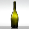 750 ml dunkelgrüne Apfelweinflasche aus gebogenem Glas mit Kronkorken