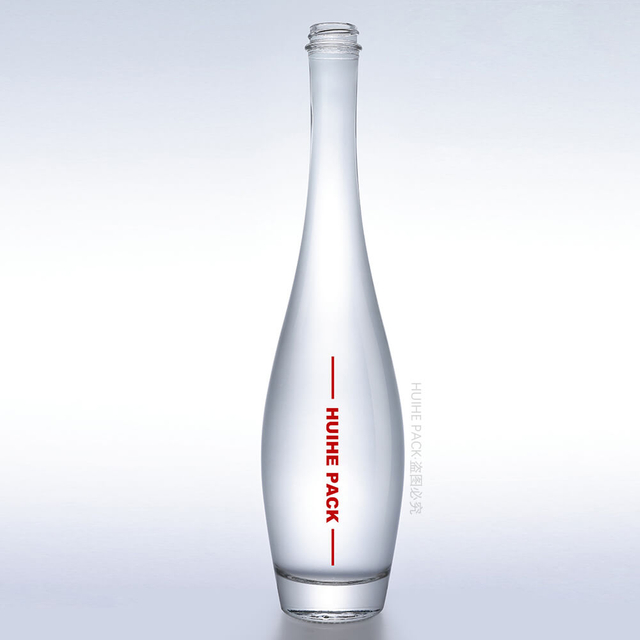 Hochwertige 450-ml-Mineralwasserflasche aus transparentem Glas 