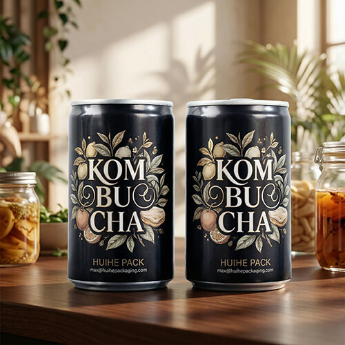 Mattschwarze Dose f&uuml;r Kombucha