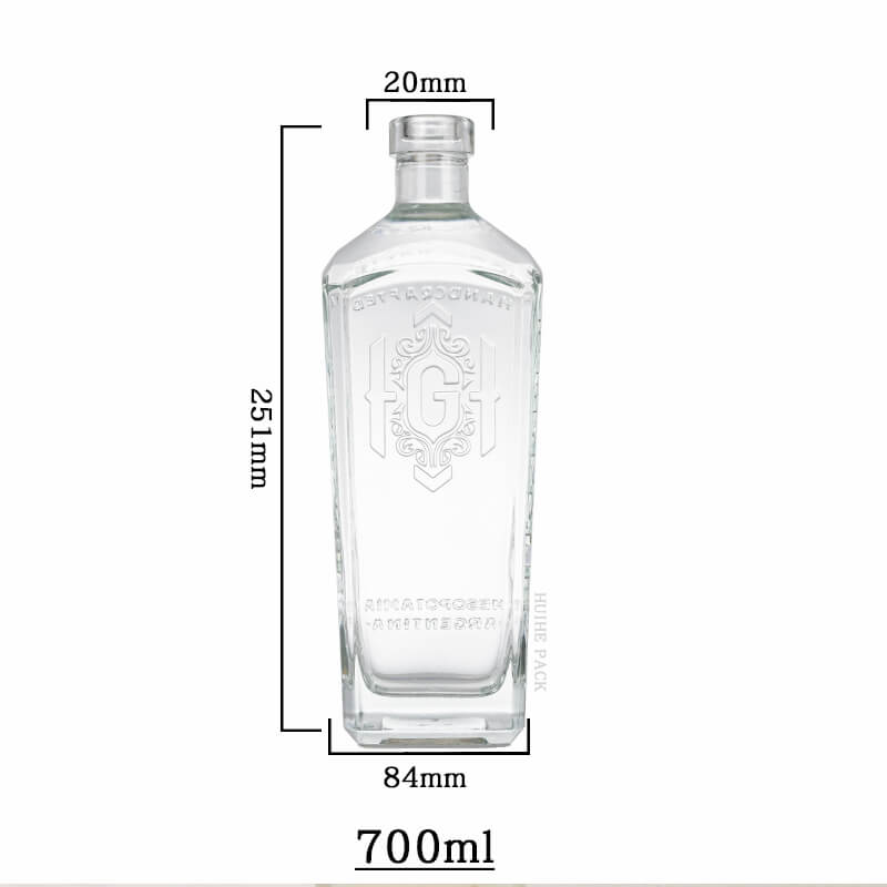 G Angled Edges Liquor Bottle-capacity Ggewinkelte Kanten Spirituosenflaschenkapazität