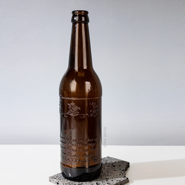 500 ml Bernsteinzylinderglas Bierflasche mit Kronenmütze