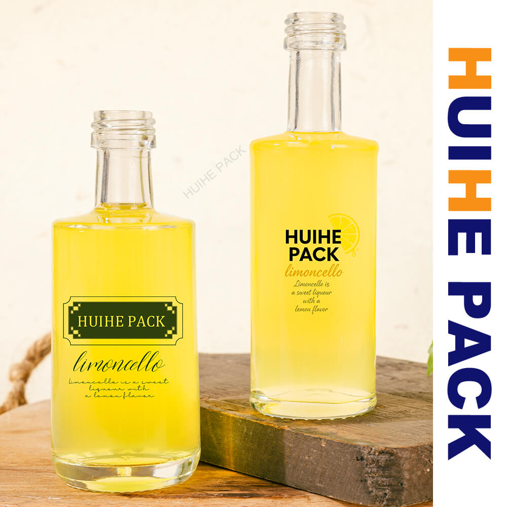 personalisierte Limoncello -Flaschen Schüttung