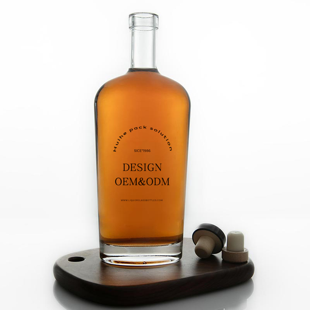 Philly Oval Flask Glass -Schnapsflasche mit Bar Top Cork