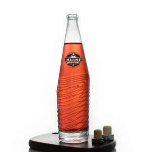 750 ml Likörflasche aus individuell gestreiftem Glas